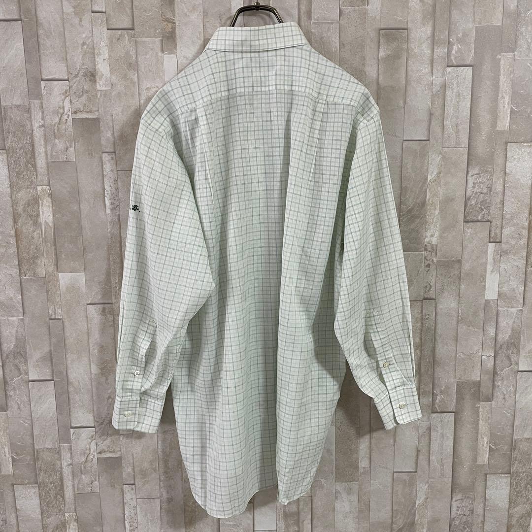古着 BURBERRY LONDON 長袖シャツ 刺繍入り チェック柄