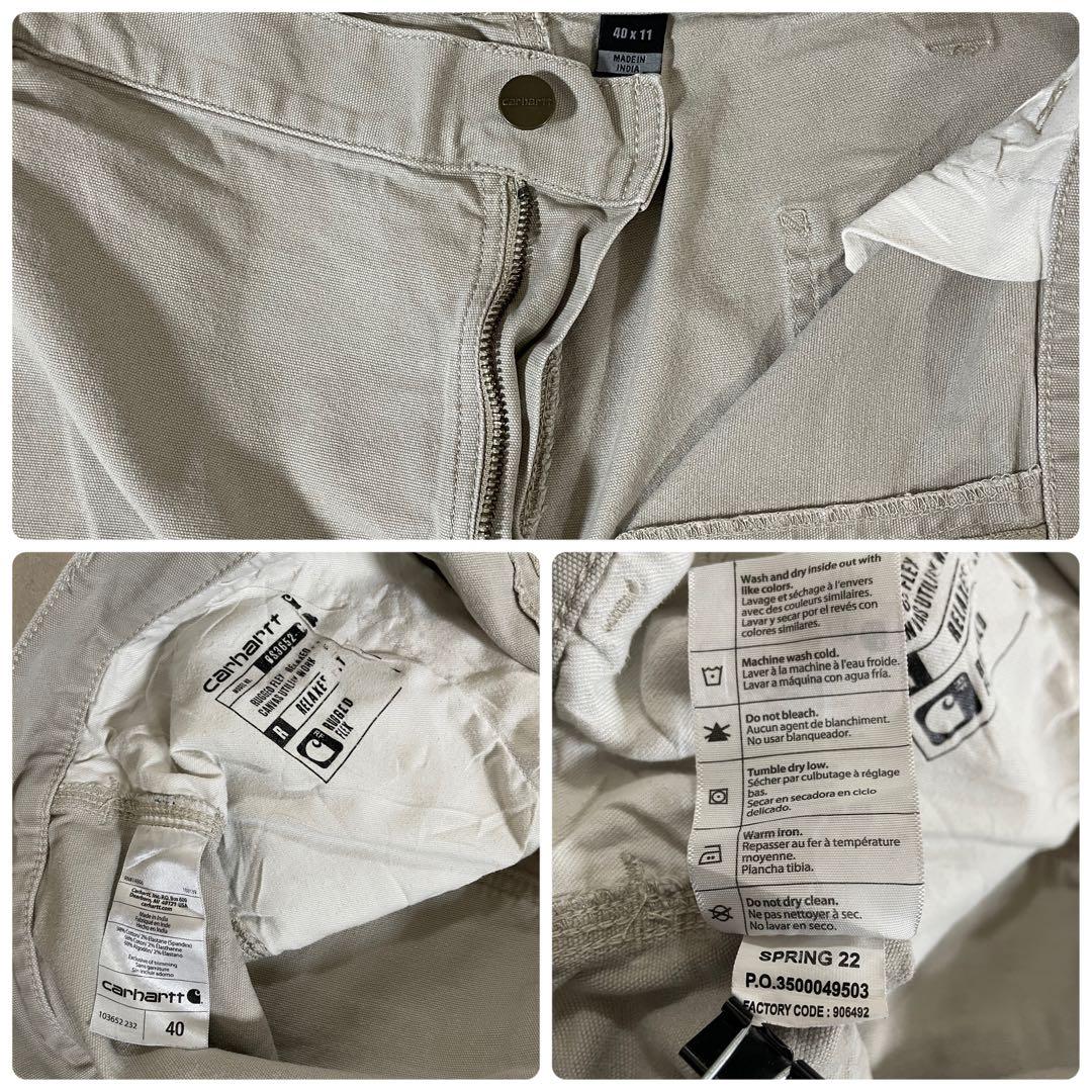 古着 carhartt ハーフパンツ サイズ40 ベージュ