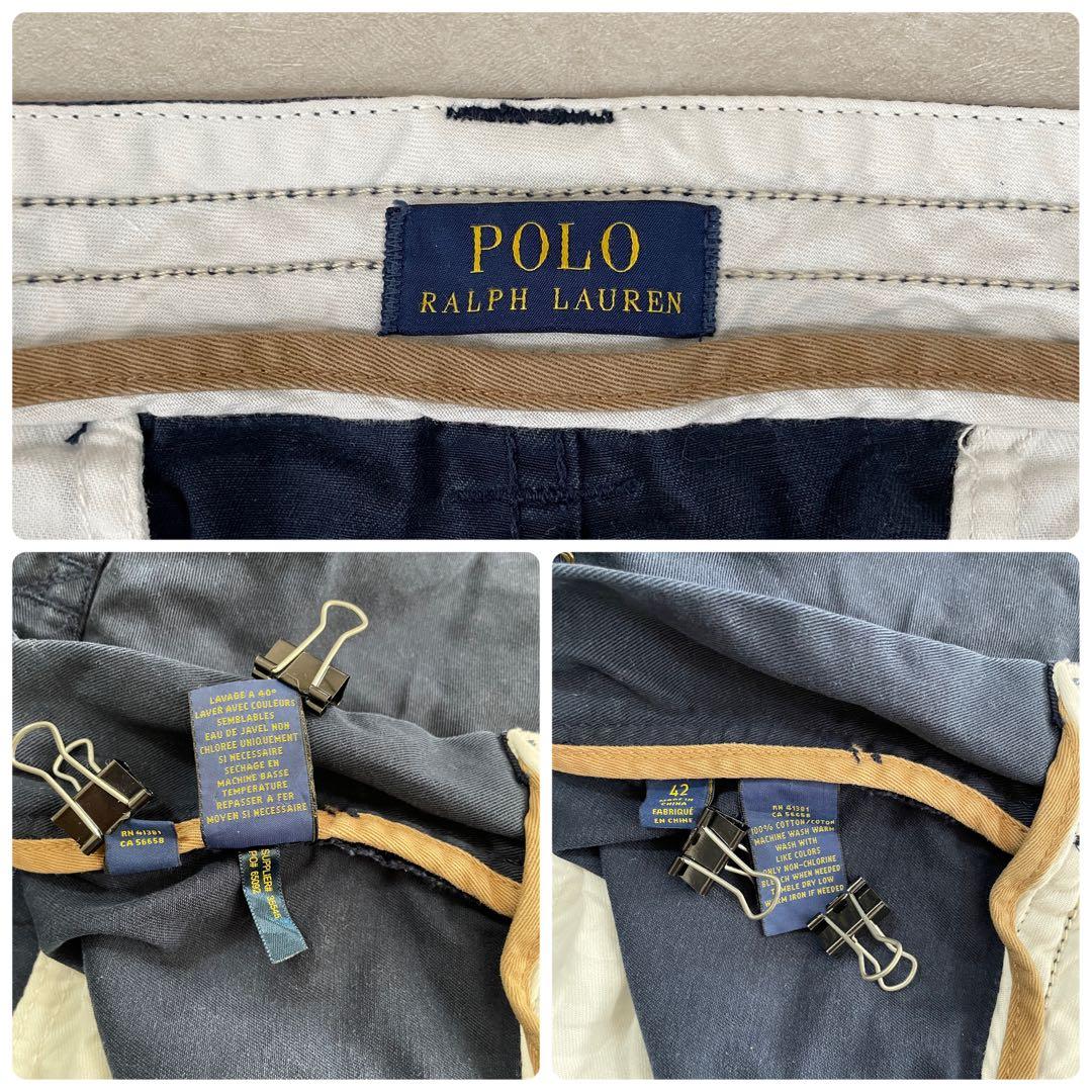 古着 POLO RALPH LAUREN ハーフパンツ 42 ネイビー