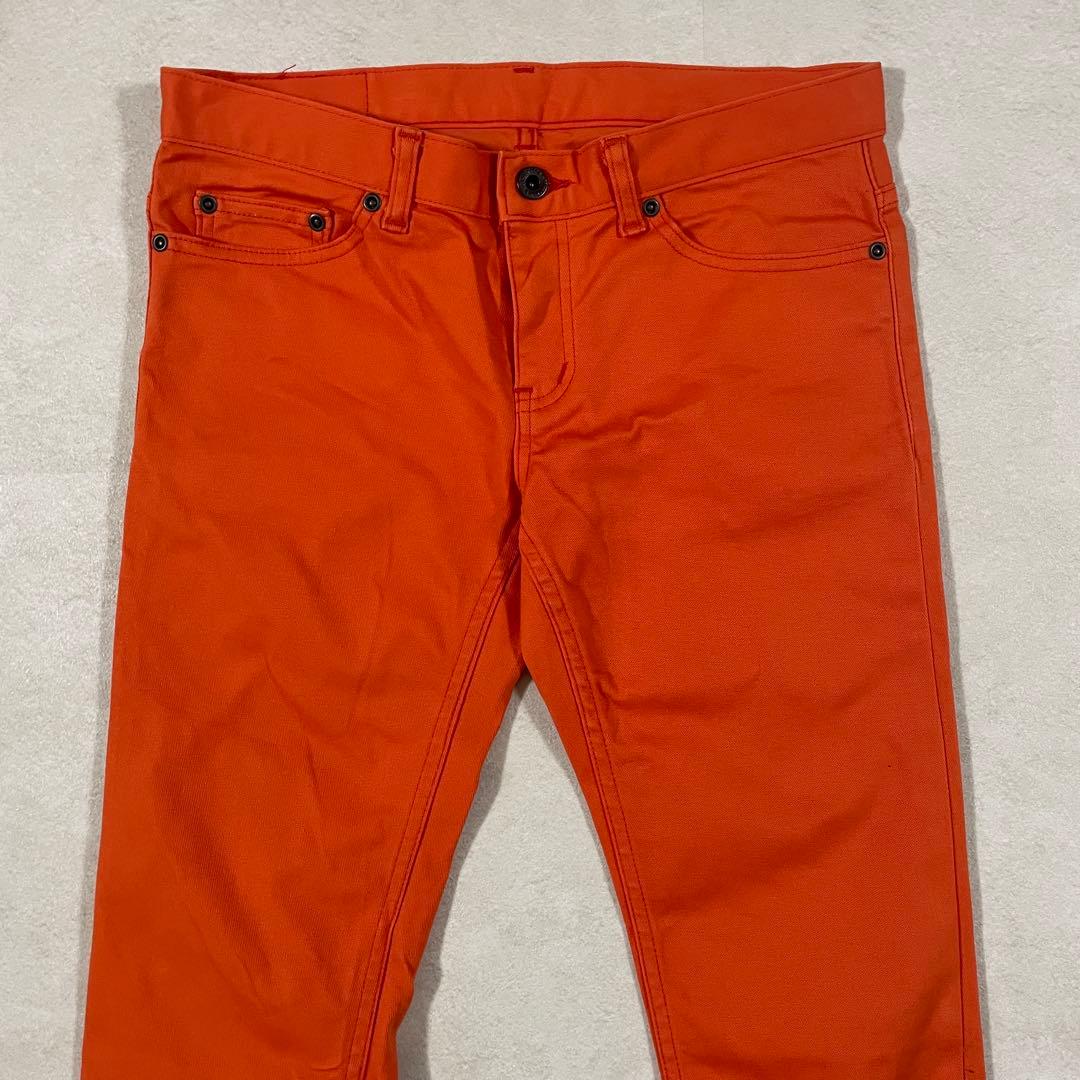 古着 HYSTERIC GLAMOUR ストレートデニム オレンジ Mサイズ