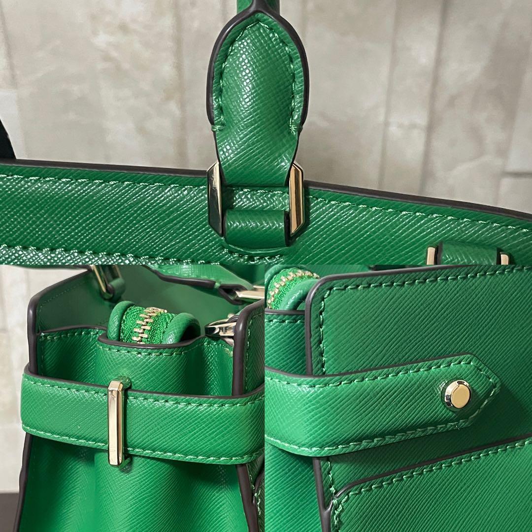 訳あり新品 kate spade ハンドバッグ 2way グリーン
