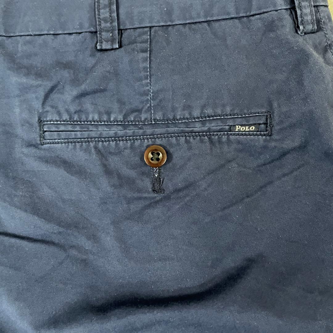 【美品】POLO RALPH LAUREN ハーフパンツ サイズ35 ネイビー
