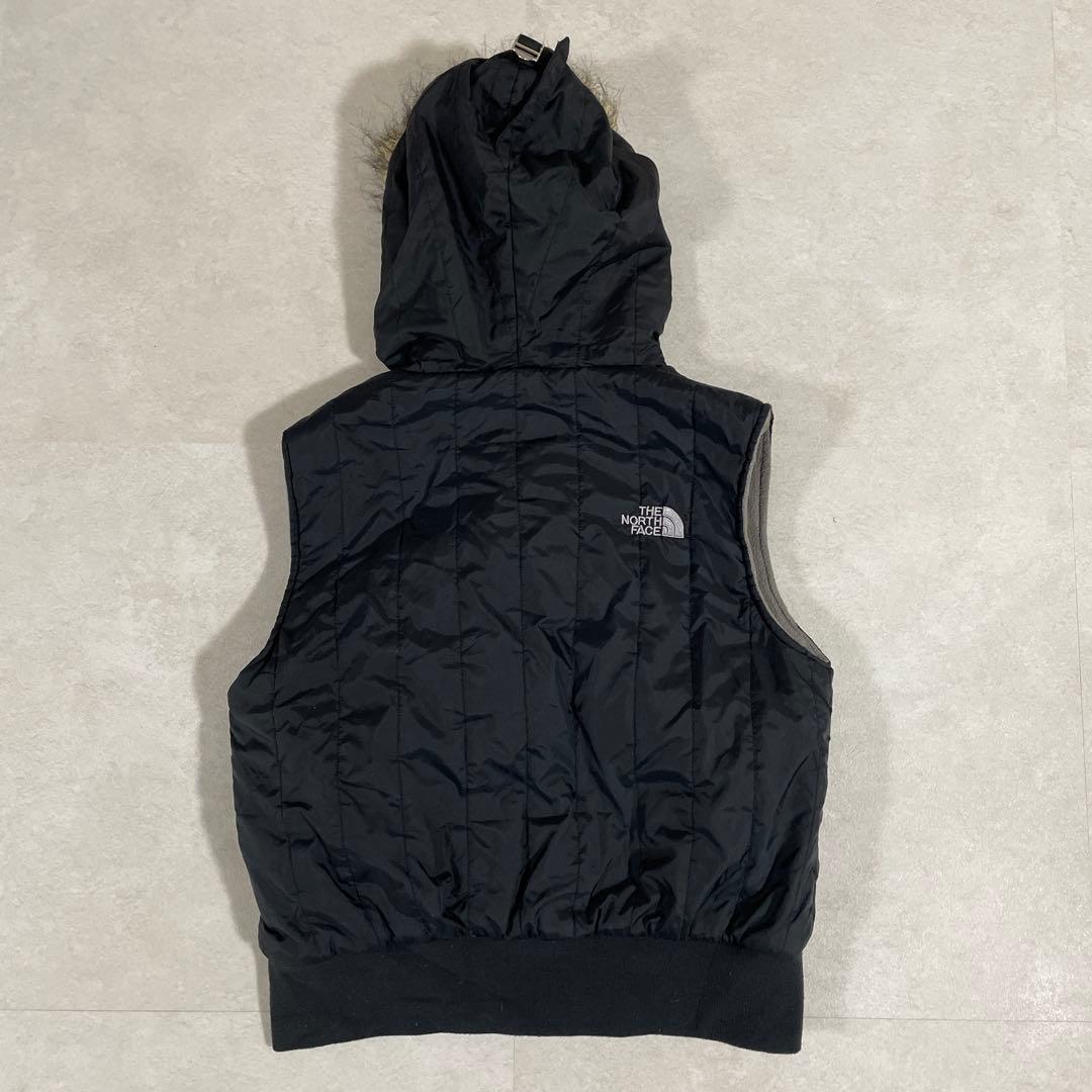 【美品】THE NORTH FACE ダウンベスト ファー付き L ブラック