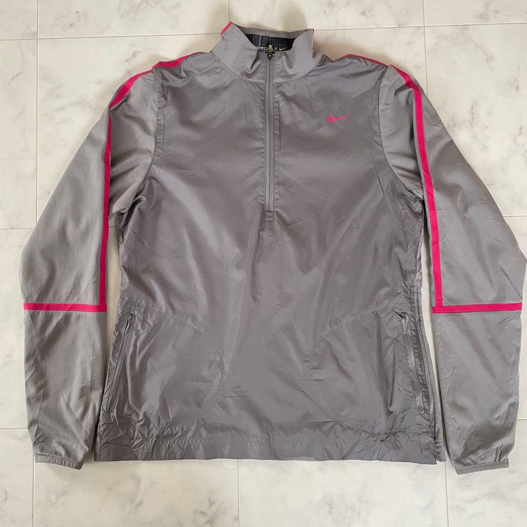 【美品】NIKEGOLF ゴルフウェア ナイロンジャケット グレー Mサイズ
