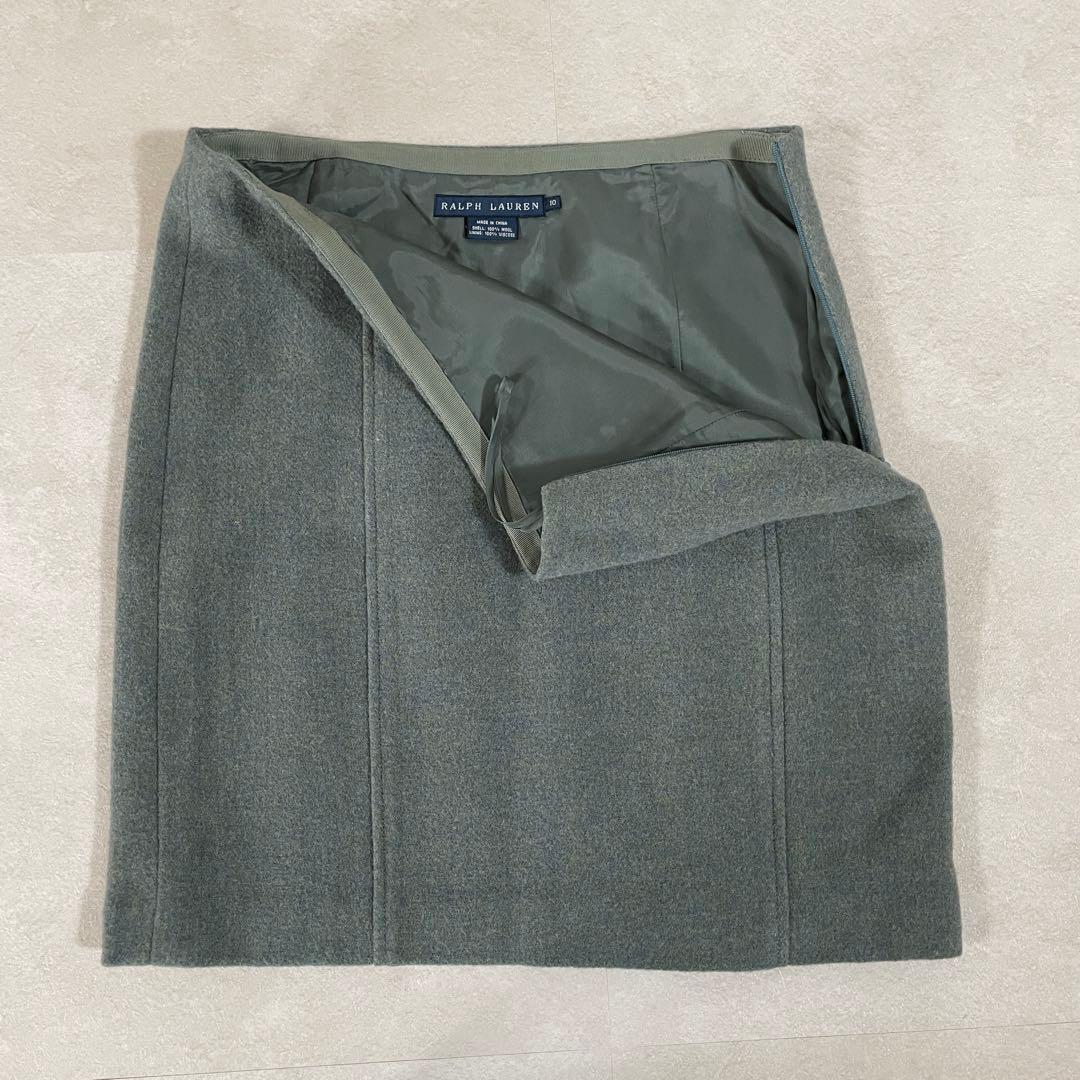 【美品】90s RALPH LAUREN ウールスカート サイズ10