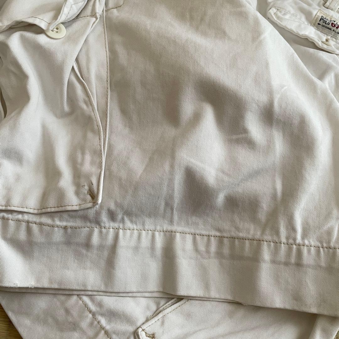 90s POLO RALPH LAUREN ハーフパンツ サイズ36 ホワイト