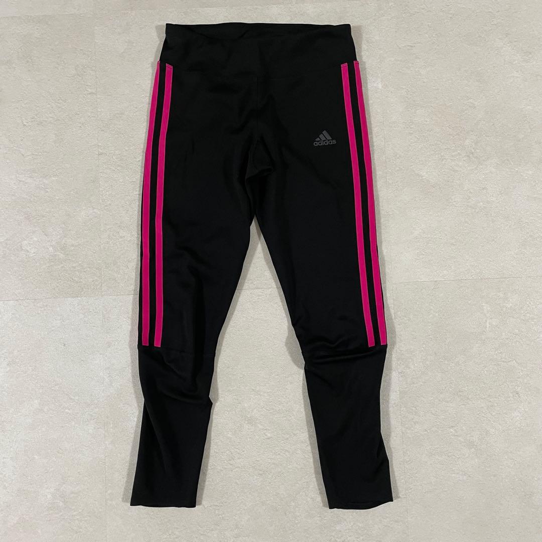 【美品】adidas レギンス 3ストライプ サイズS ブラック