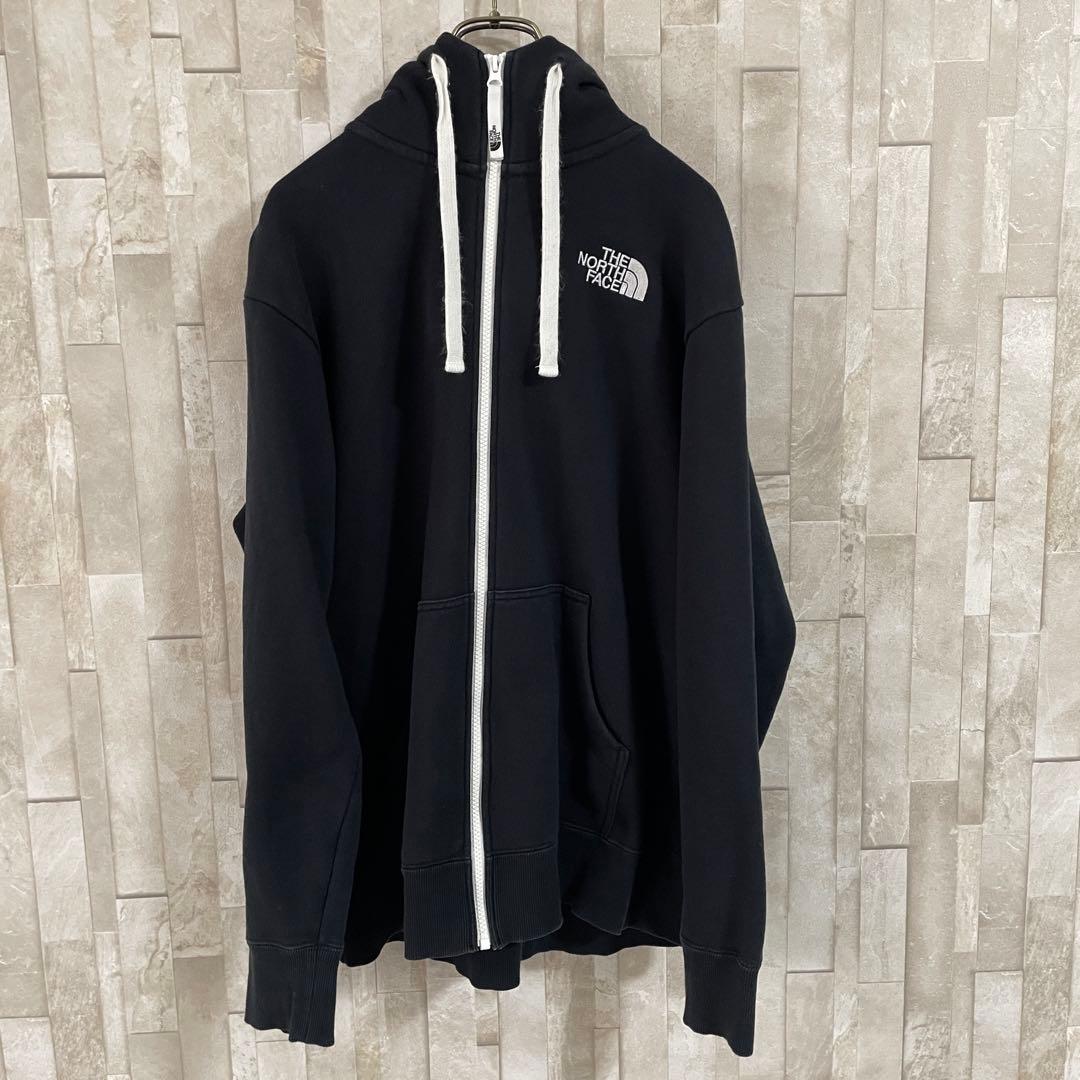 【美品】THE NORTH FACE ジップアップパーカー ビックロゴ L