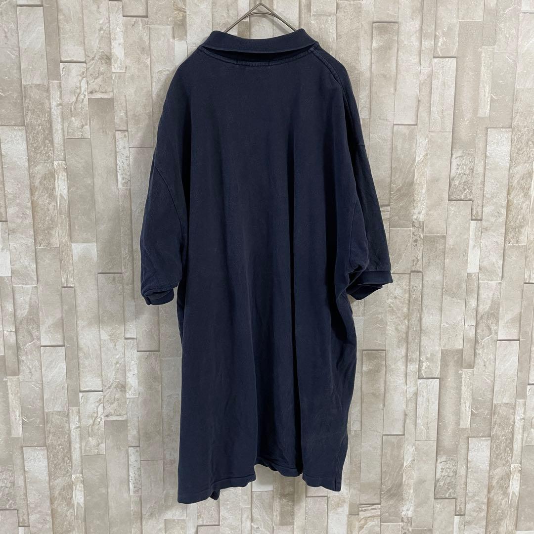 90s POLO RALPH LAUREN 半袖ポロシャツ 2XL ネイビー