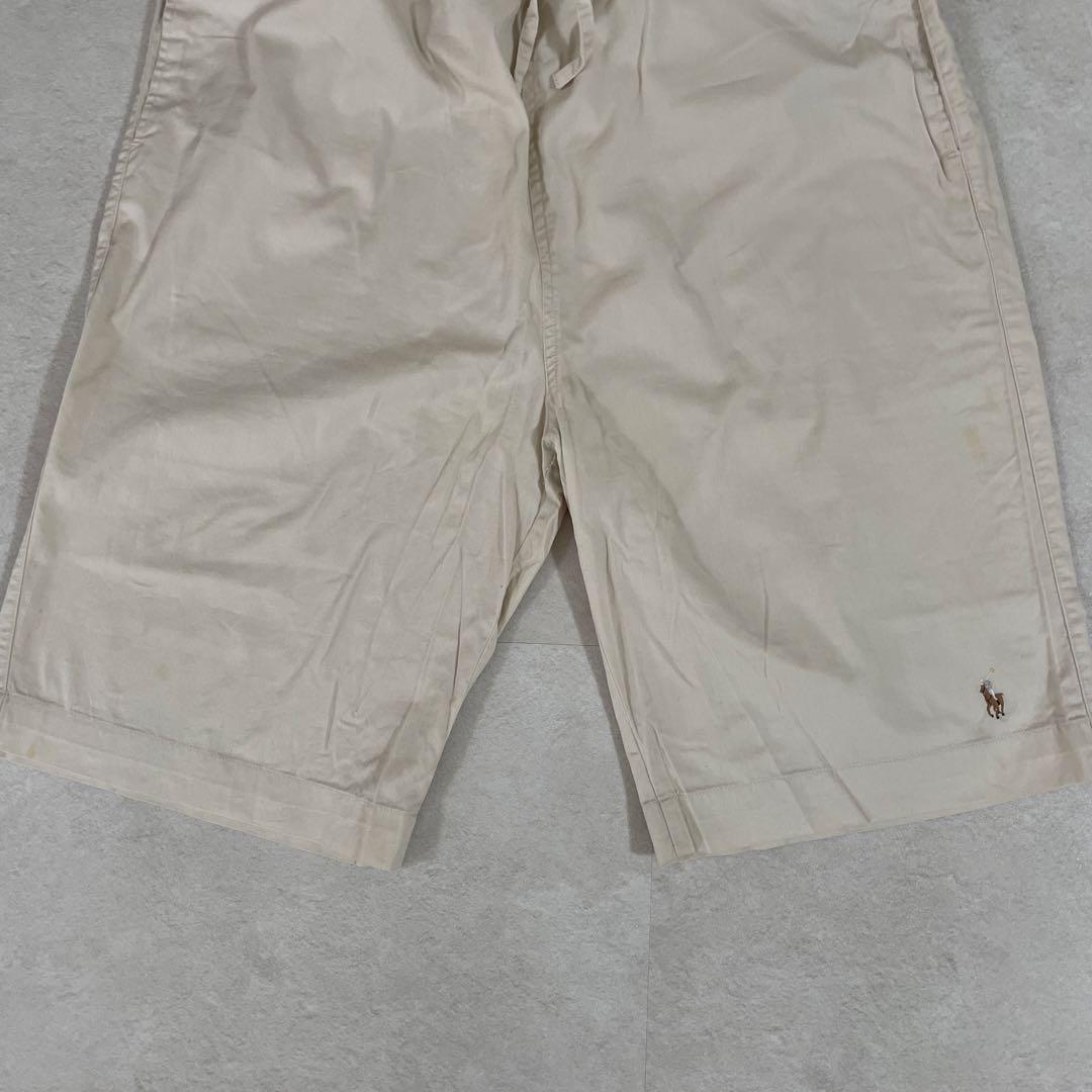 古着 POLO RALPH LAUREN ハーフパンツ サイズL クリーム色