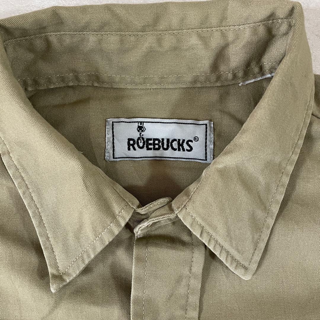 古着 ROEBUCKS 長袖シャツ サイズXL相当 ベージュ