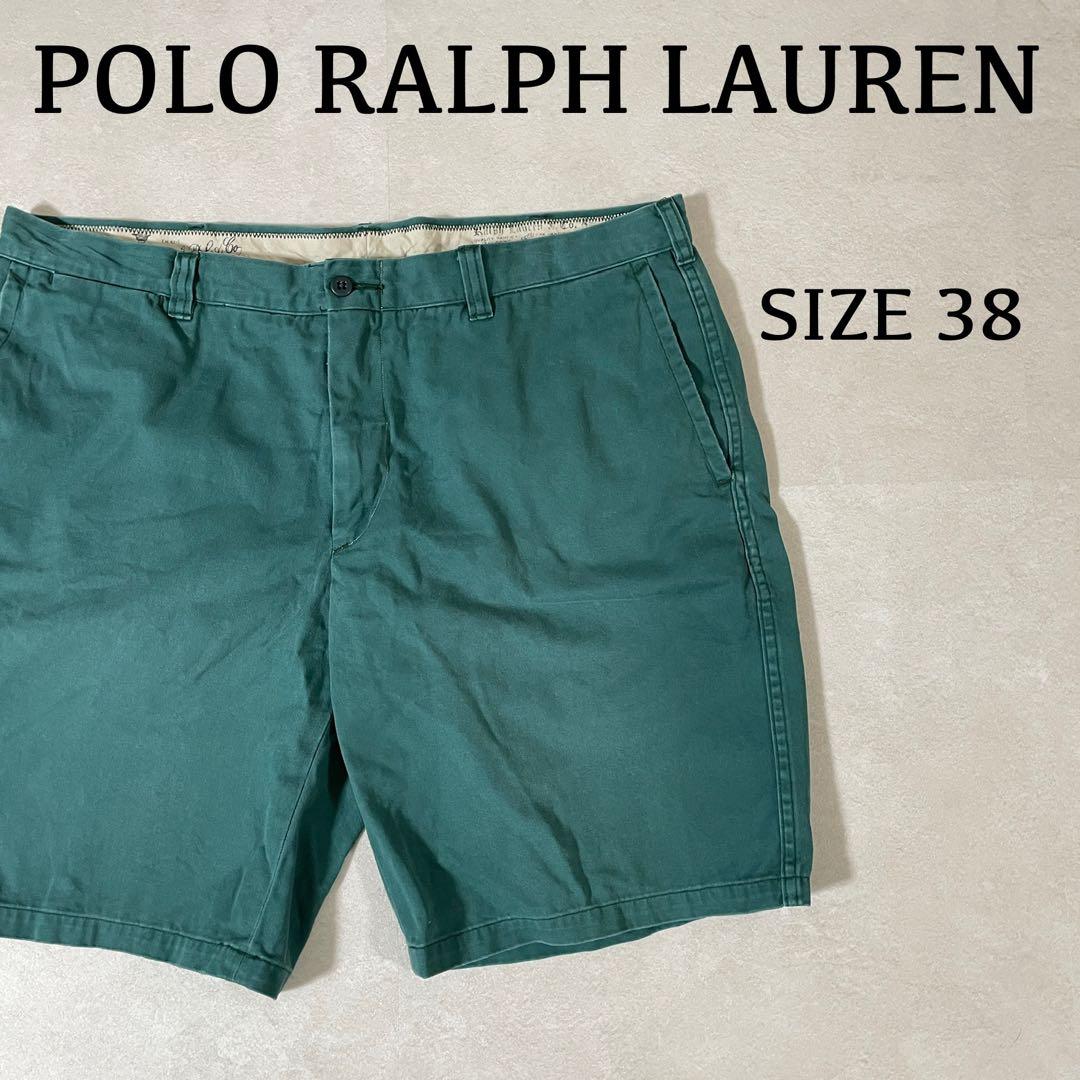 90s POLO RALPH LAUREN ハーフパンツ サイズ38 グリーン