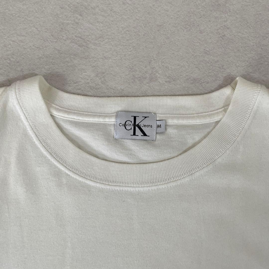 【美品】90s Calvin Klein Jeans Tシャツ M ホワイト