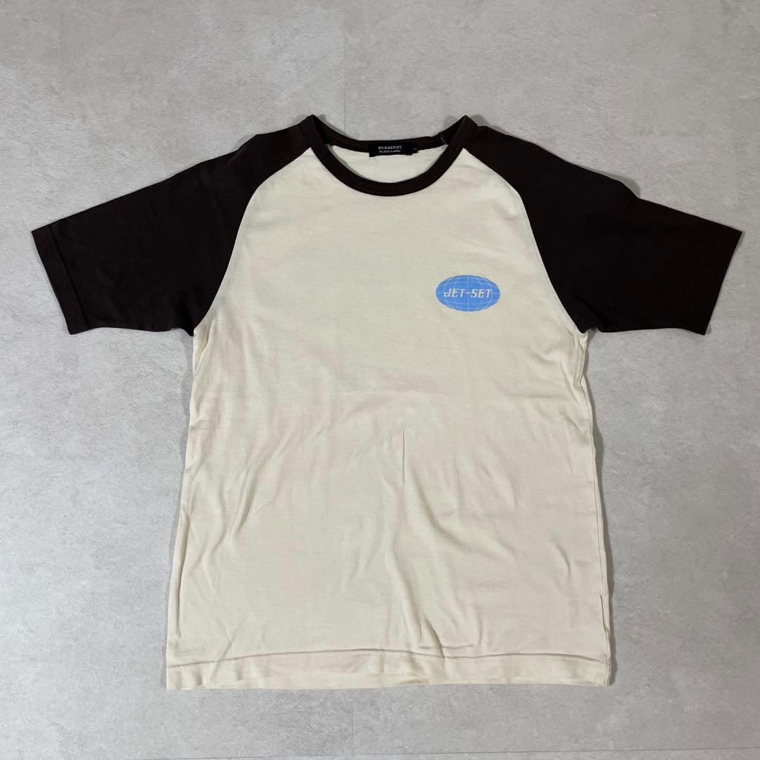 古着 BURBERRYBLACK LABEL 半袖Tシャツ 2サイズ ツートン