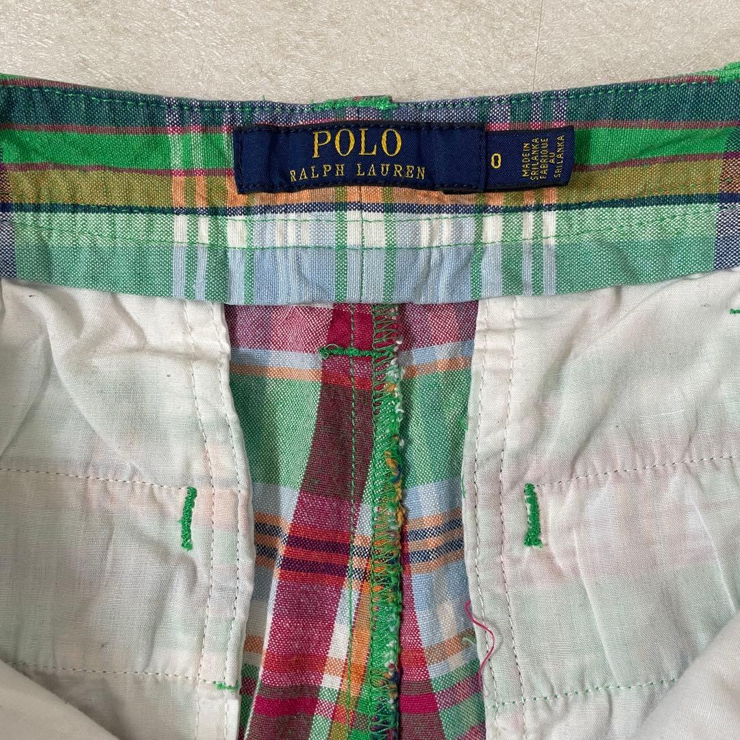 【美品】POLO RALPH LAUREN ハーフパンツ サイズ0 チェック柄