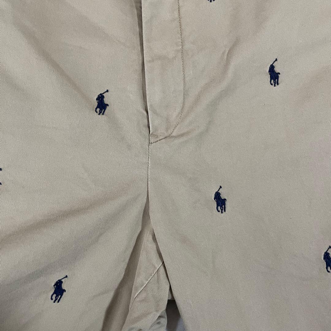 古着 POLO RALPH LAUREN ハーフパンツ ポニー刺繍 総柄 2XL