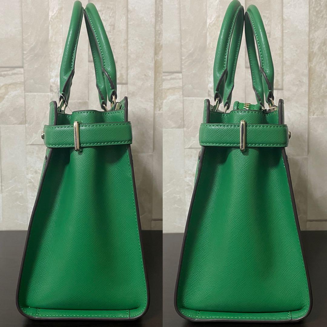 訳あり新品 kate spade ハンドバッグ 2way グリーン