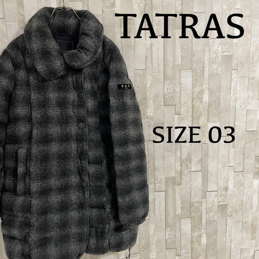 古着 TATRAS ダウンジャケット サイズ03 チェック柄
