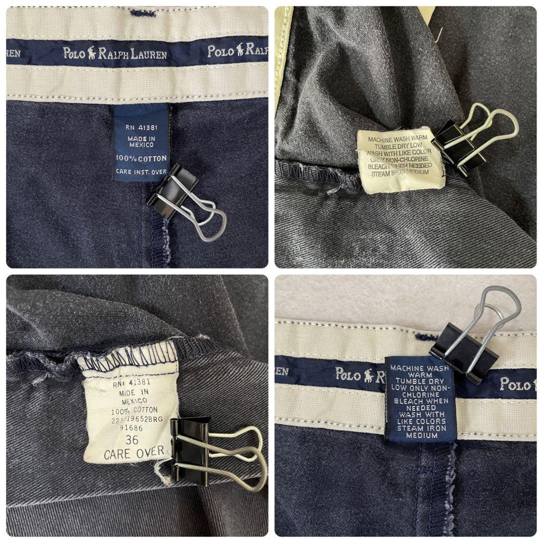 【美品】90s POLO RALPH LAUREN ハーフパンツ 36 紺色