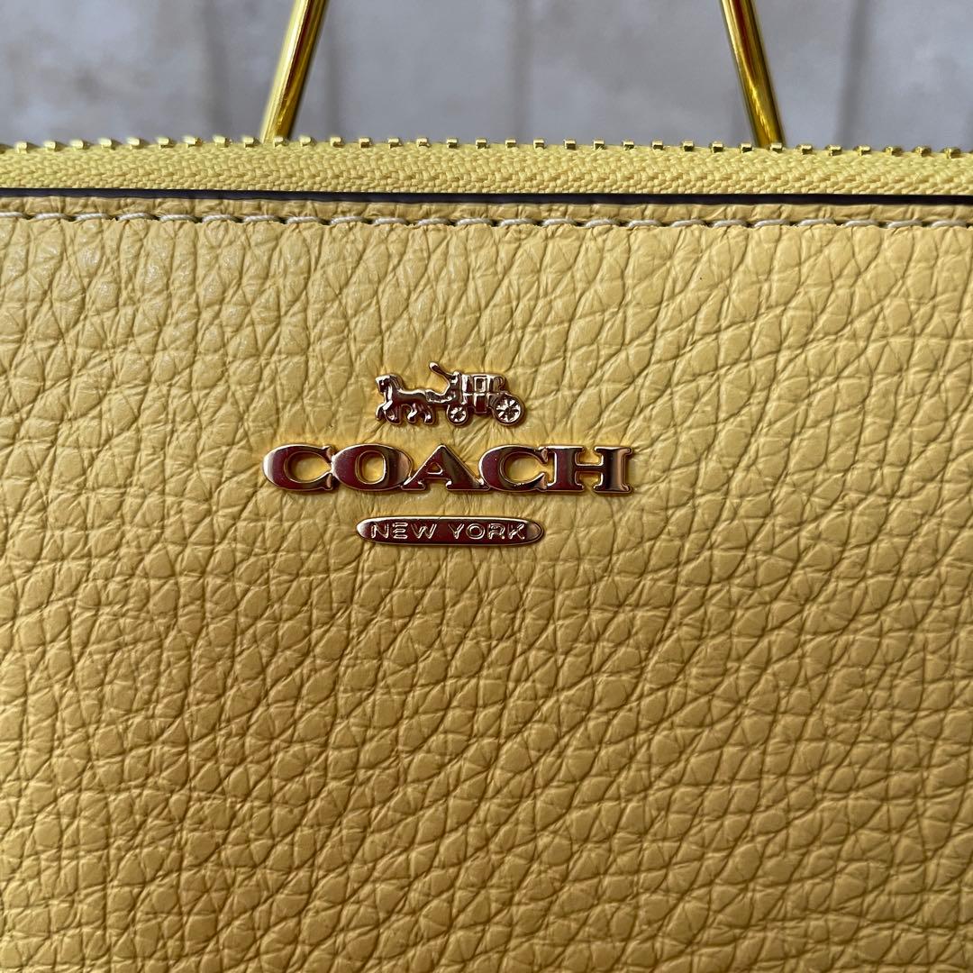 訳あり新品 COACH 長財布 イエロー