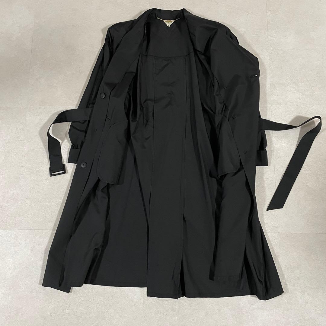 古着Leilian トレンチコート 日本製 ロゴチャーム サイズ9 ブラック