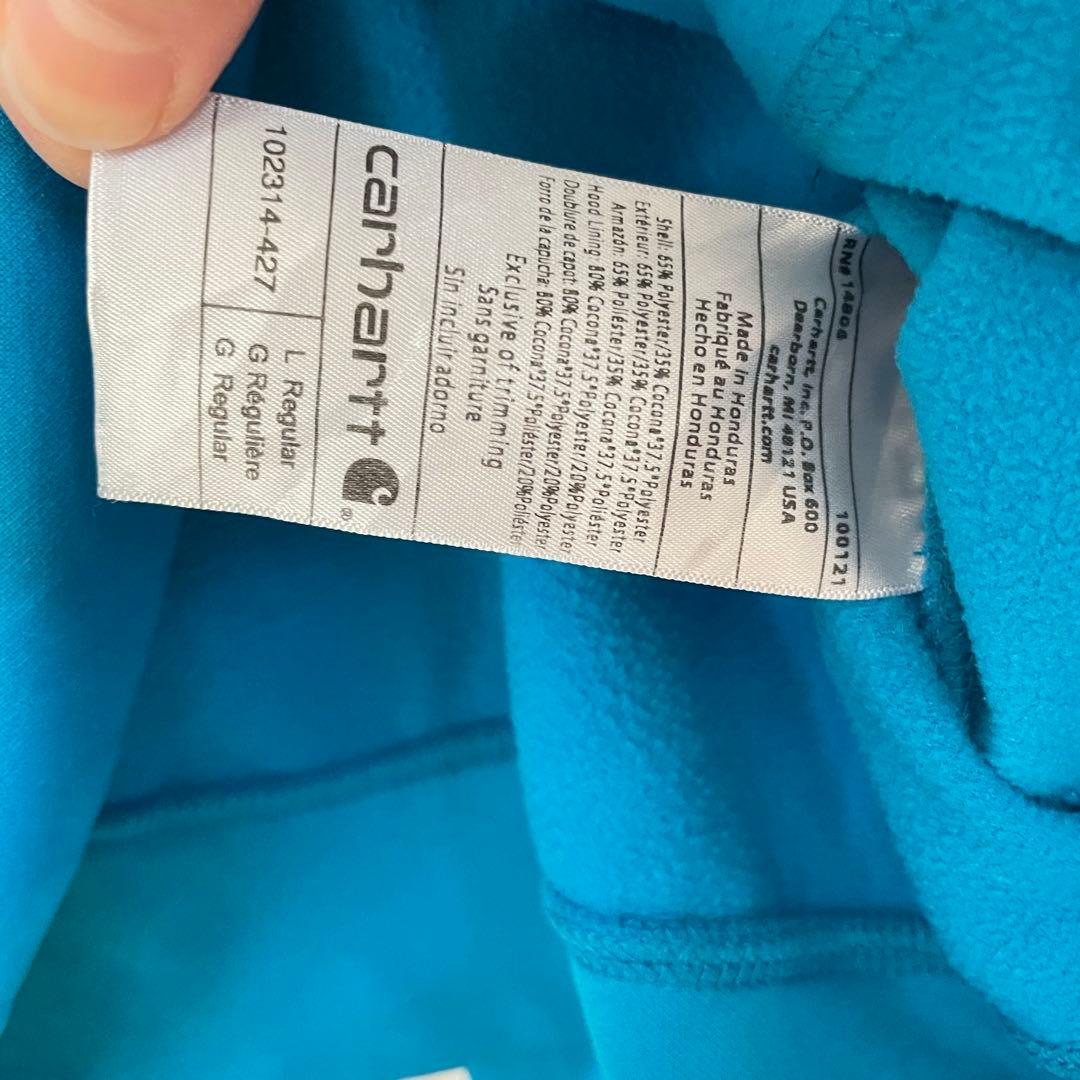carhartt 長袖パーカー Lサイズ ブルー RELAXED FIT