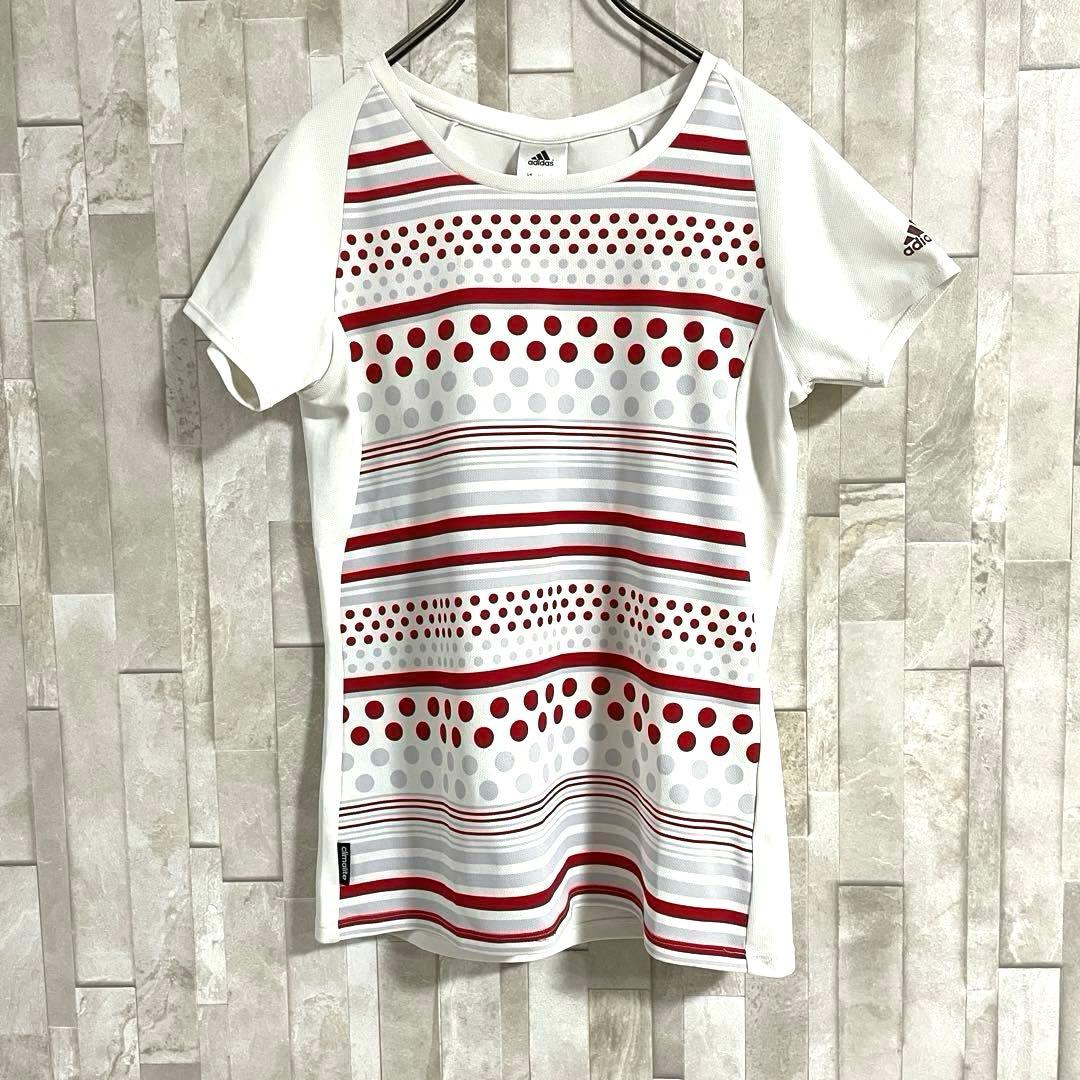 古着 adidas 半袖シャツ CLIMALITE スポーツウェア サイズL