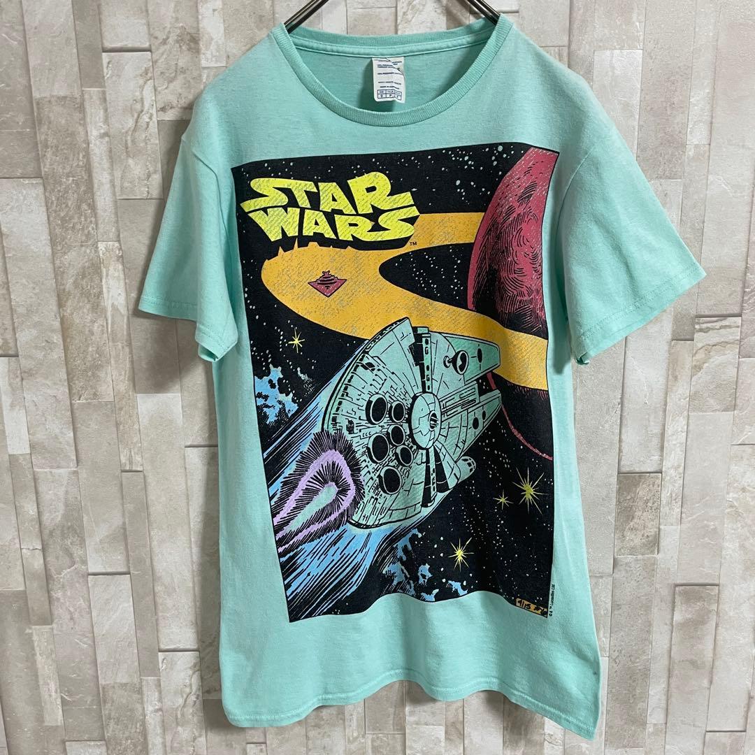 古着 STAR WARS プリントTシャツ Sサイズ ミントグリーン