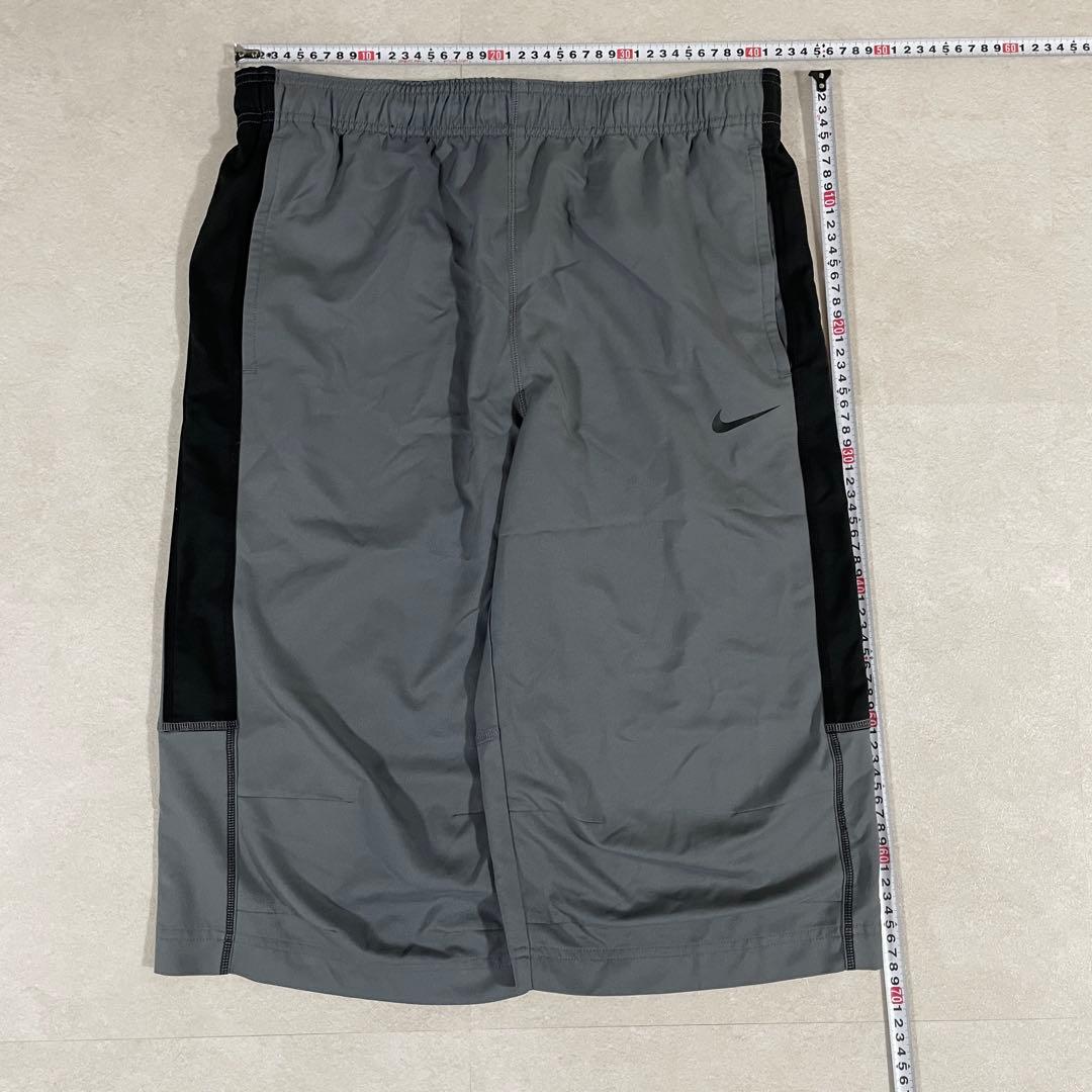 【美品】NIKE ハーフパンツ ロゴプリント サイズL グレー
