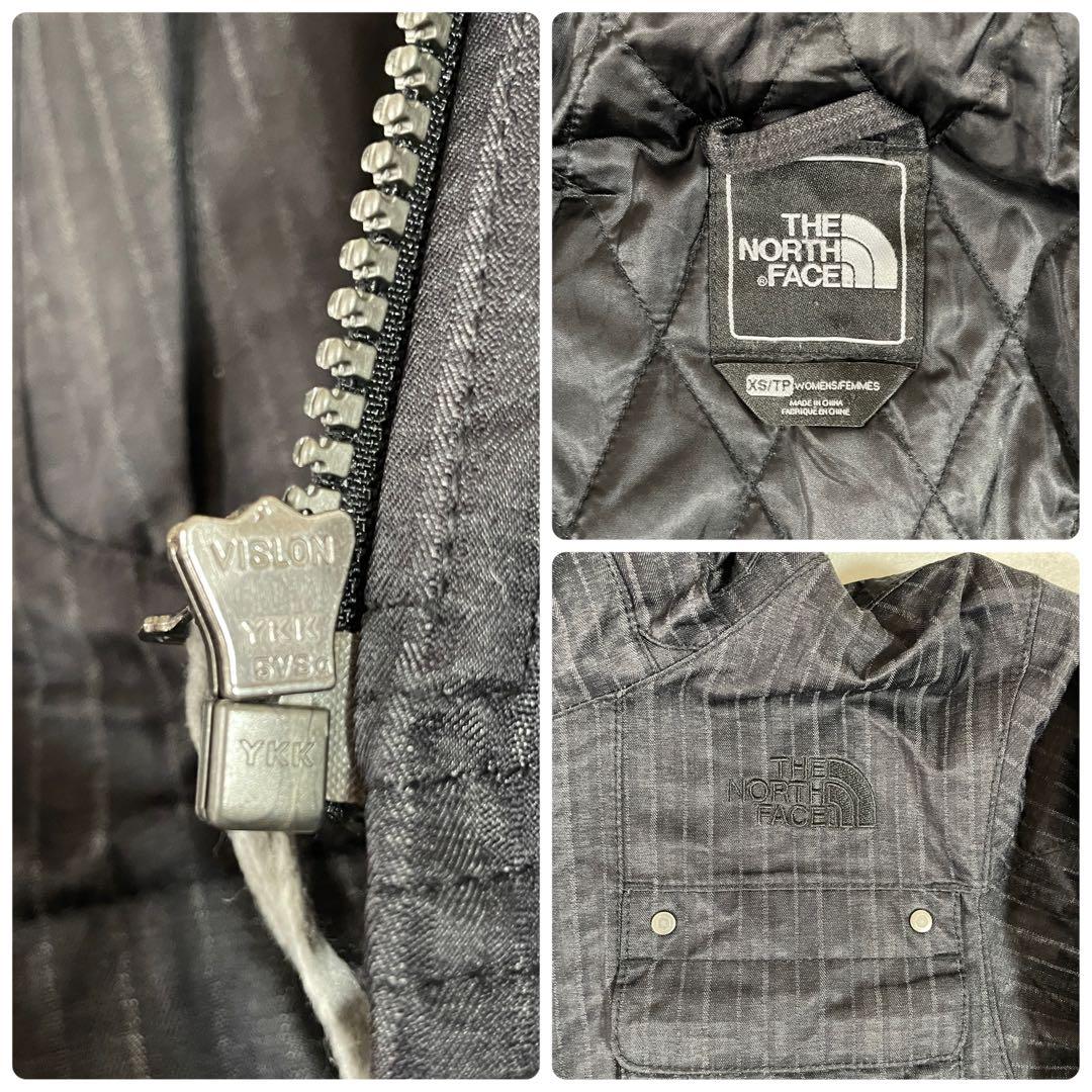 古着 THE NORTH FACE マウンテンパーカー ファー付 ストライプ