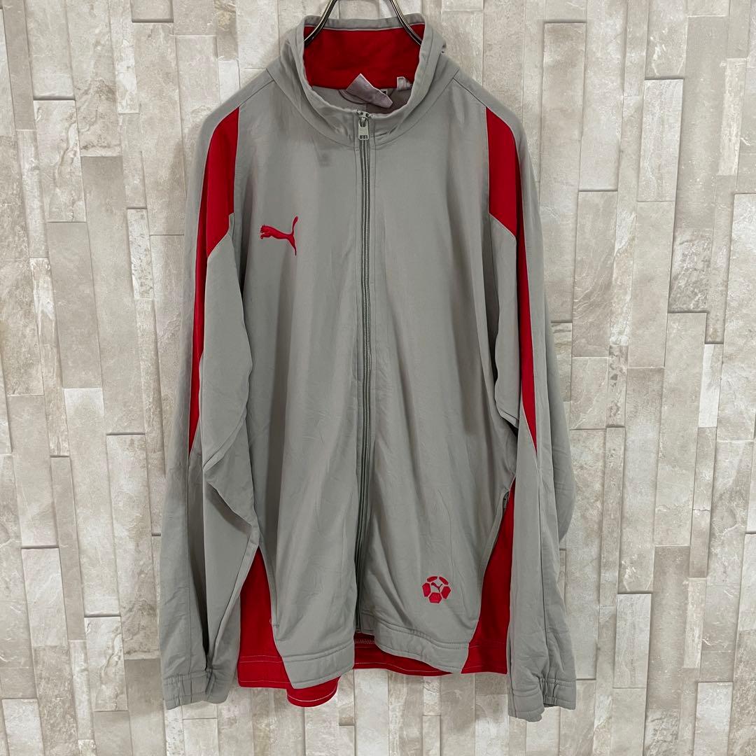 古着 PUMA 長袖 トラックジャケット バックプリント サイズM バイカラー