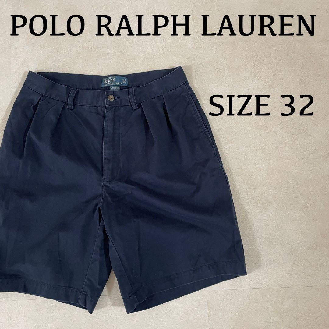 【美品】90s POLO RALPH LAUREN ハーフパンツ ポロチノ 紺