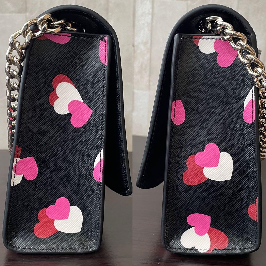 訳あり新品 kate spade ショルダーバッグ ハート総柄