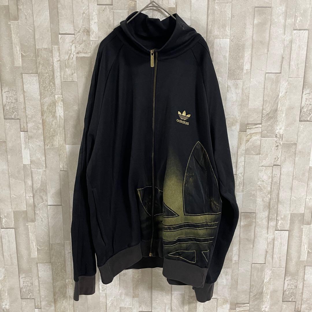 古着 adidas Originals トラックジャケット デカトレフォイルロゴ