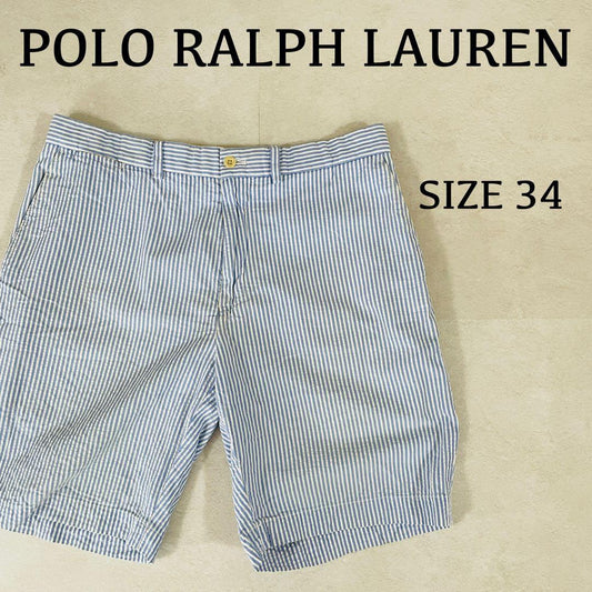 【美品】POLO RALPH LAUREN ハーフパンツ サイズ34 ストライプ