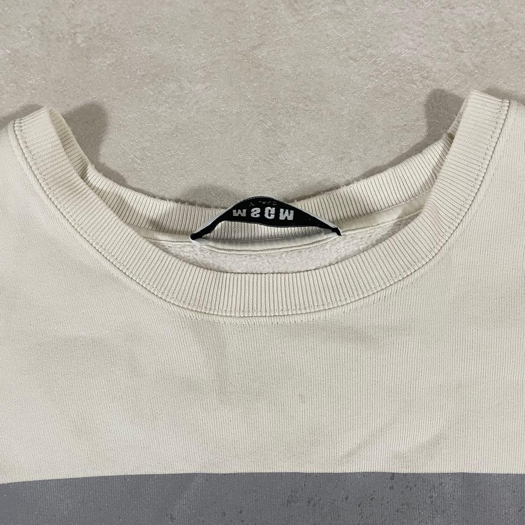 古着 MSGM エムエスジーエム スウェット トレーナー サイズM ホワイト