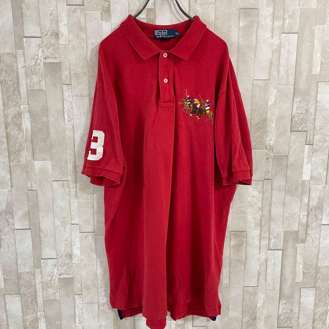 90s POLO RALPH LAUREN 半袖ポロシャツ XL トリプルポニー