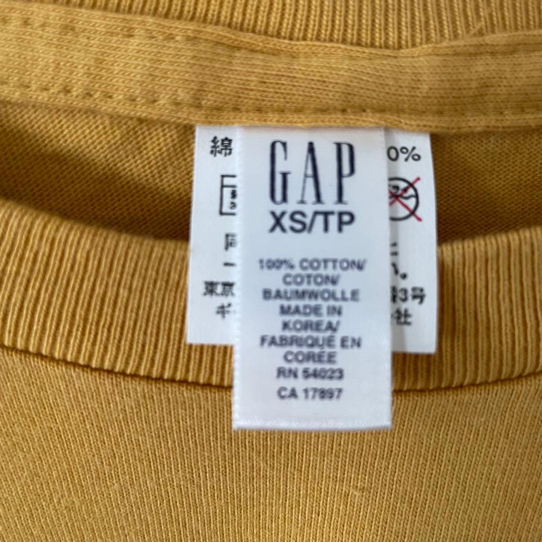 【美品】古着 GAP PROPERTY 半袖Tシャツ XSサイズ マスタード