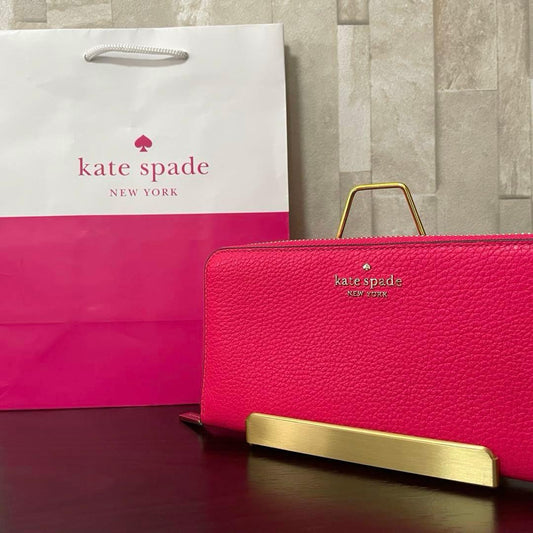 訳あり新品 kate spade 長財布 ピンク