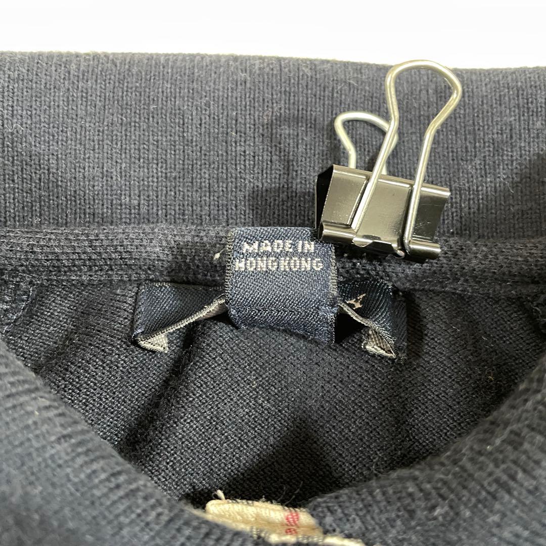 【美品】BURBERRY LONDON 半袖ポロシャツ バーバリーチェック 黒