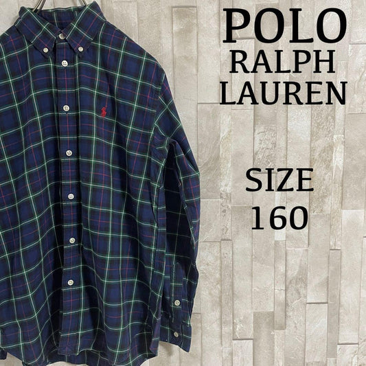 90s POLO RALPH LAUREN 長袖シャツ ポニー刺繍 チェック柄