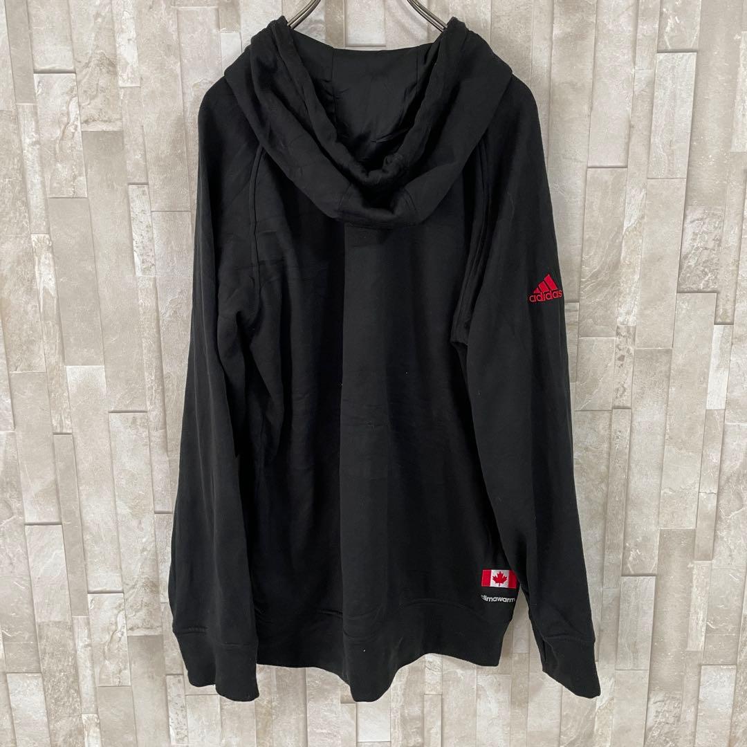 【美品】adidas カナダ オリンピックモデル ジップアップパーカー L 黒