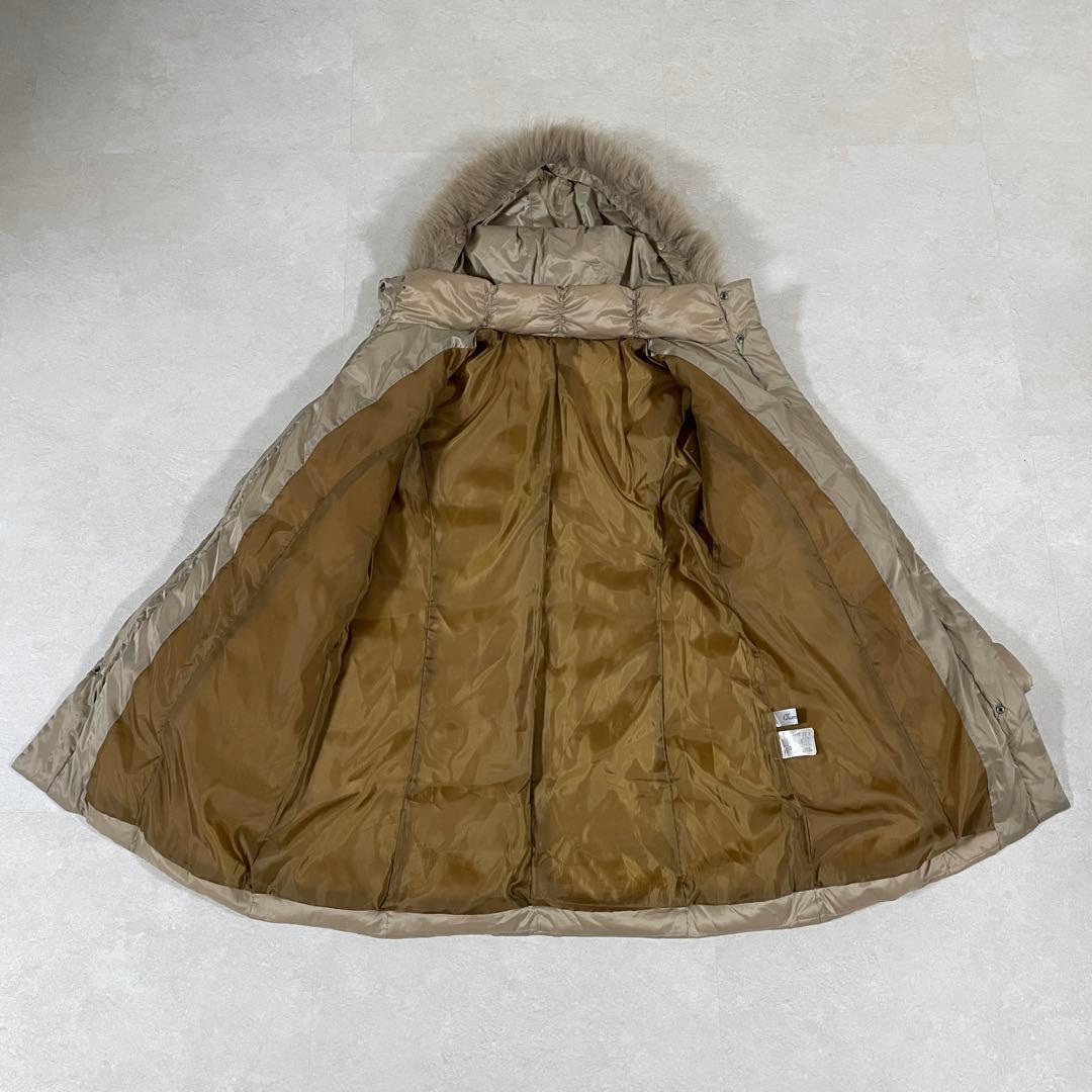 【美品】Chumandor ロングダウンジャケット サイズM ベージュ