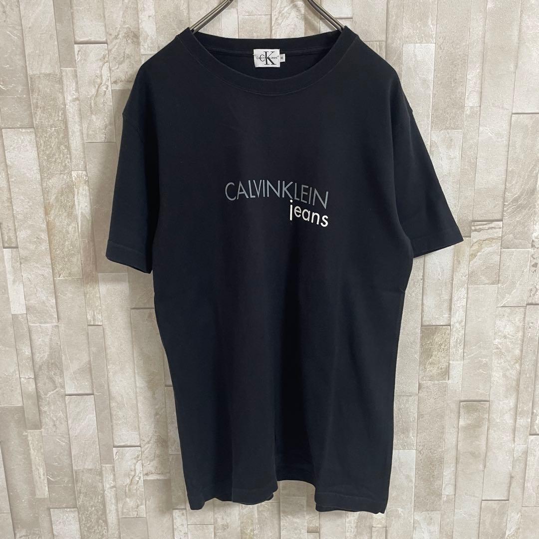 【美品】Calvin Klein jeans ブラック 半袖Tシャツ M