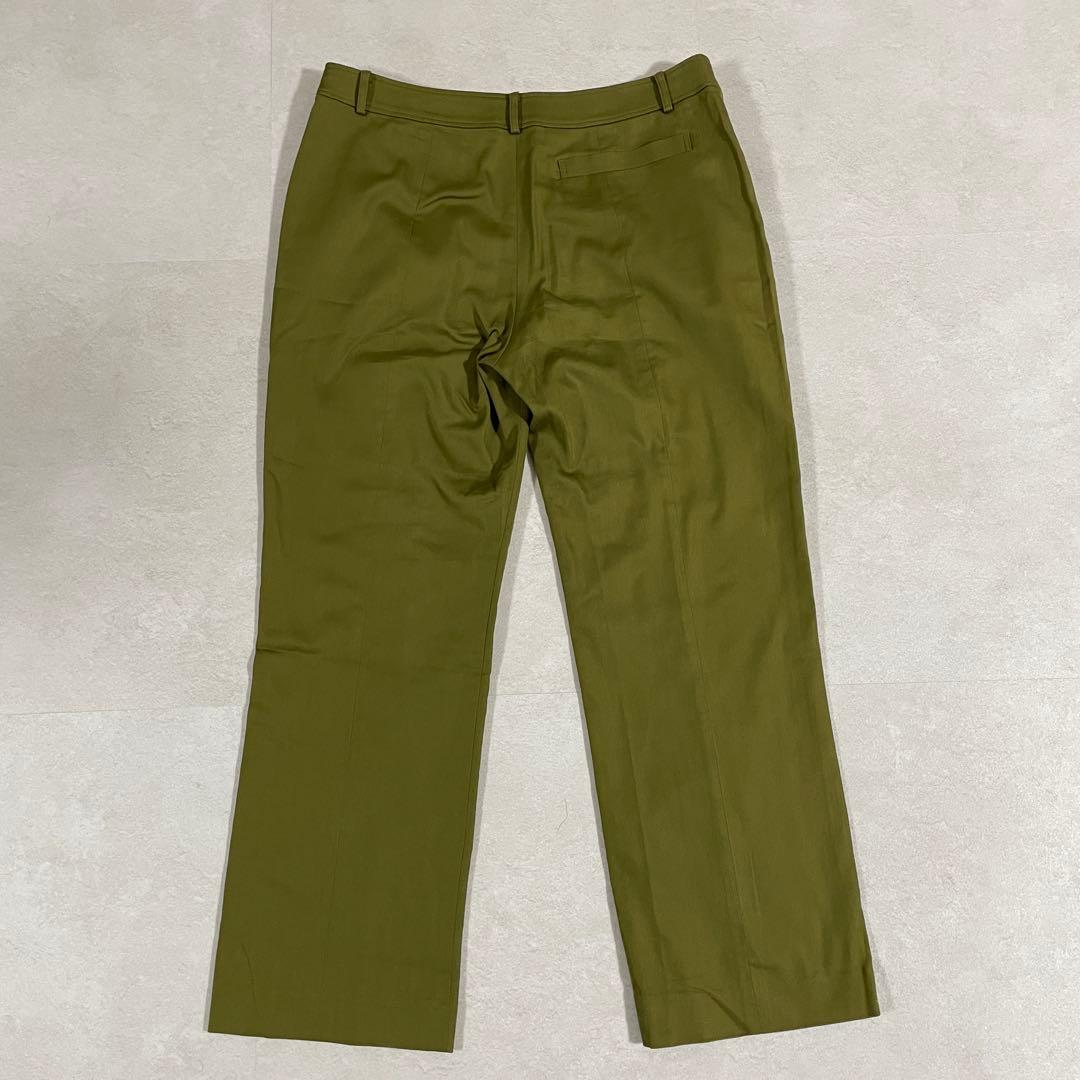 【美品】LEONARD SPORT パンツ ロゴプレート サイズ76 カーキ