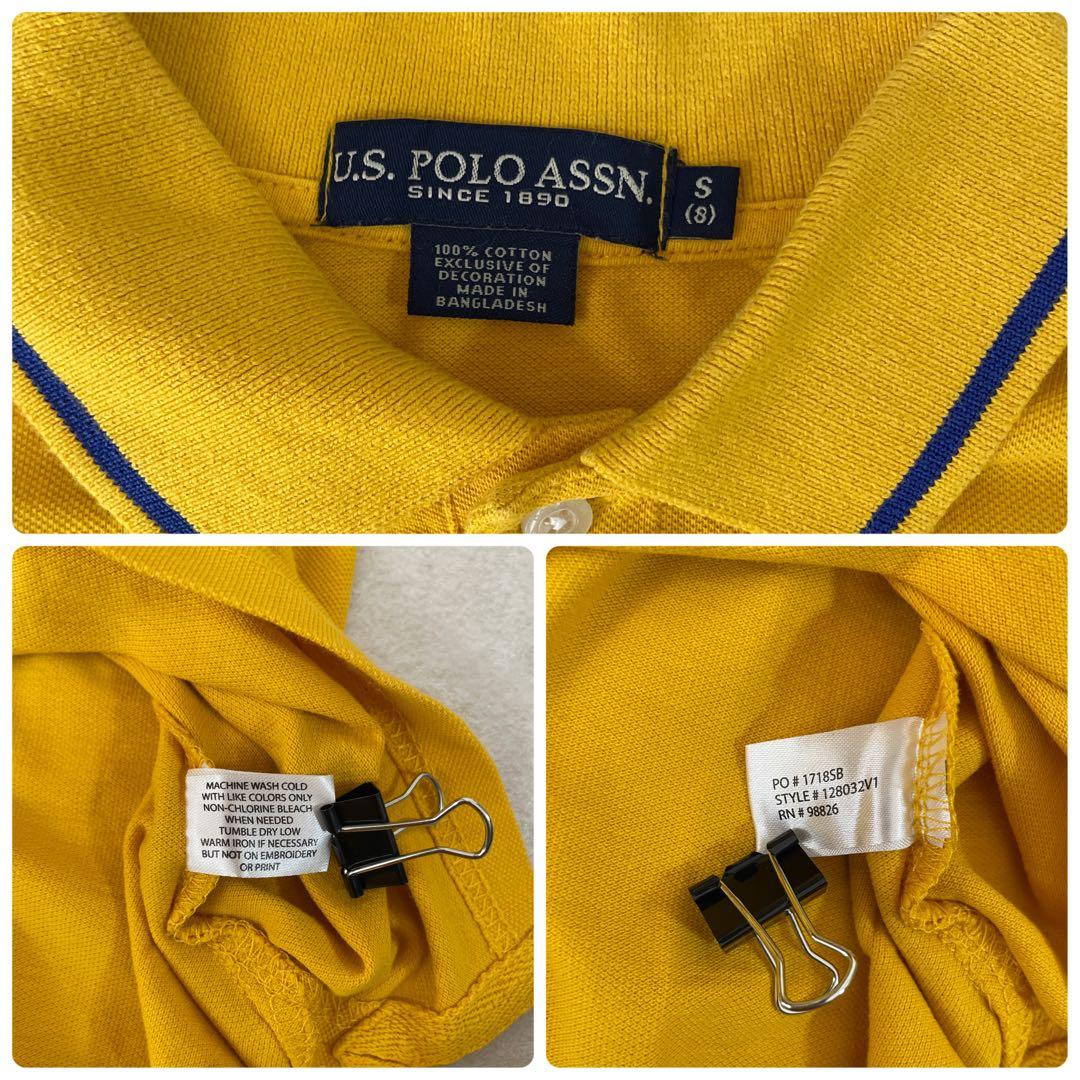 【美品】U.S. POLO ASSN. 半袖ポロシャツ サイズS イエロー