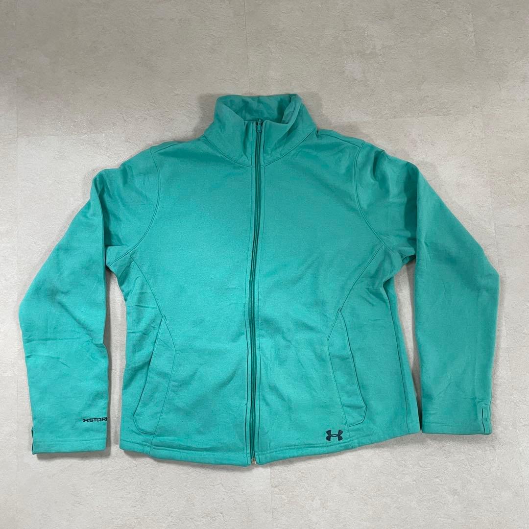 古着 UNDER ARMOUR フリースジャケット STORM グリーン XL