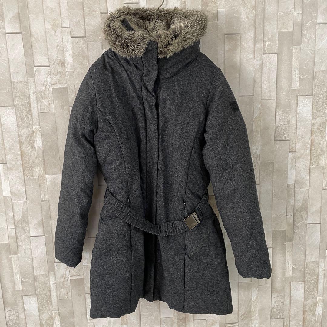【海外限定】THE NORTH FACE ロングコート ファーベルト付 M