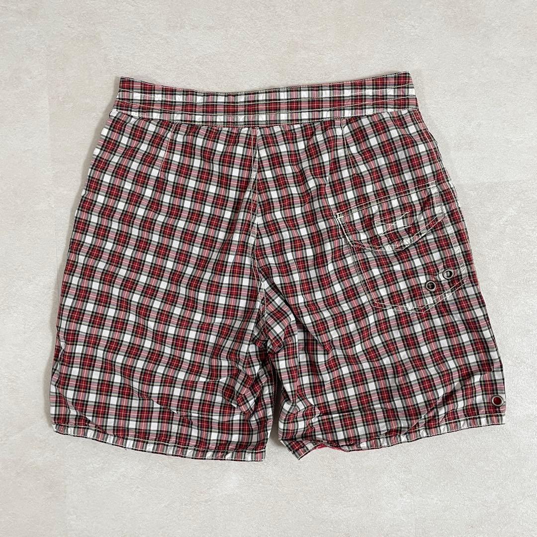 【美品】POLO RALPH LAUREN ハーフパンツ レッド系 チェック柄