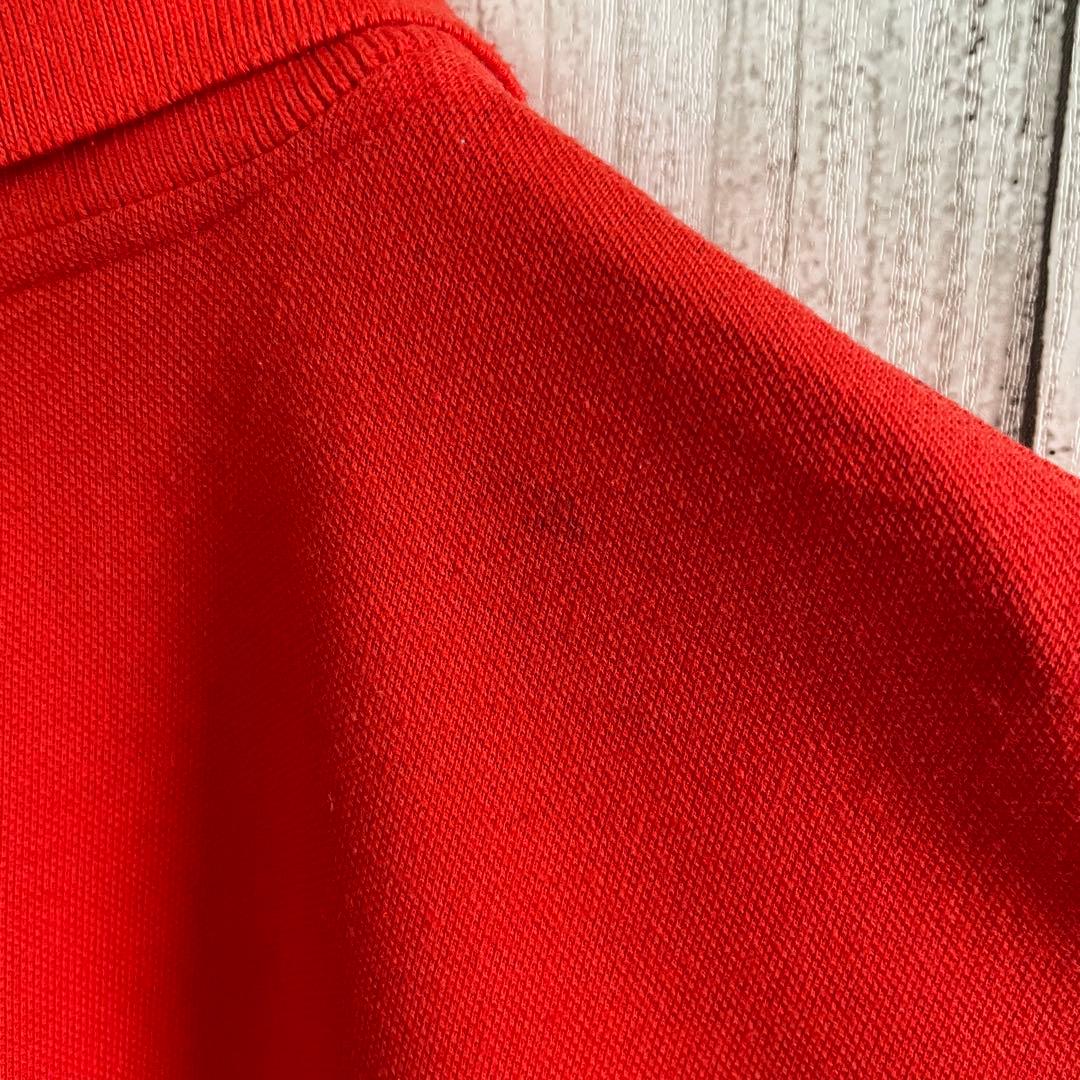 【美品】古着 90s ラルフローレン 半袖ポロシャツ 2XL レッド USA製